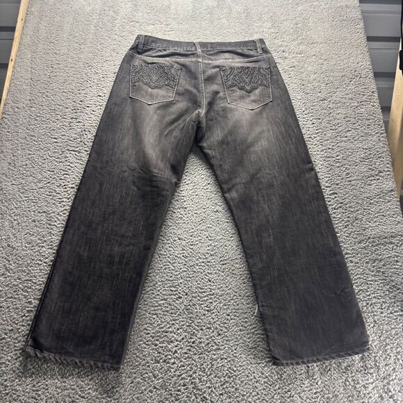 Vintage Avirex Jeans‎ Mens 36x32 Black Relaxed  Baggy Fit Denim Dark Wash - Picture 1 of 9